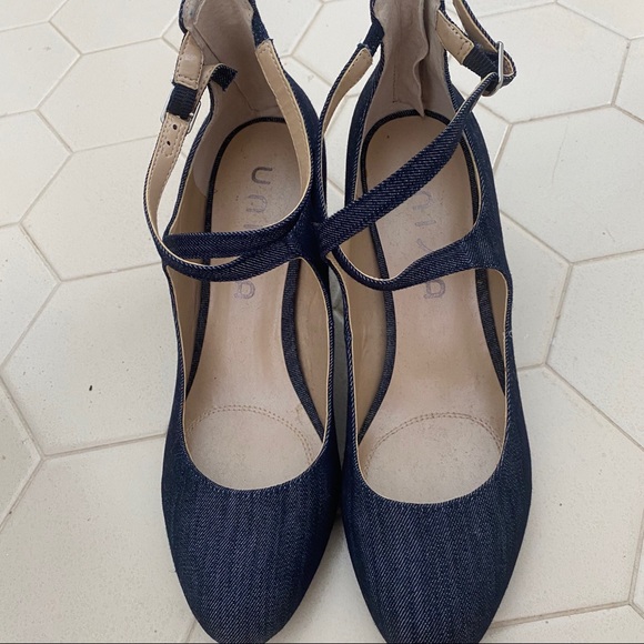Unisa Shoes - Unisa Denim Mary Jane Style Heel